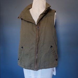 Military inspired cozy vest